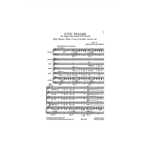 Fleming: Five Psalms (Vocal Score)