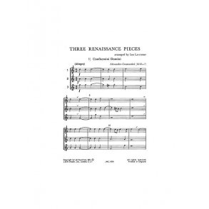 Lawrence, I Three Renaissance Pieces Junior Music Stage 2 Sc/Pts