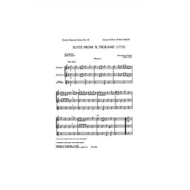 Alessandro Scarlatti: Suite (Il Tigrane)