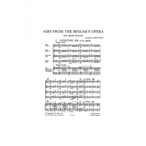 Milne, J Airs From The Beggar's Opera Score And Parts