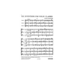 Widdicombe, T Six Inventions For Violin Classes Score And Parts