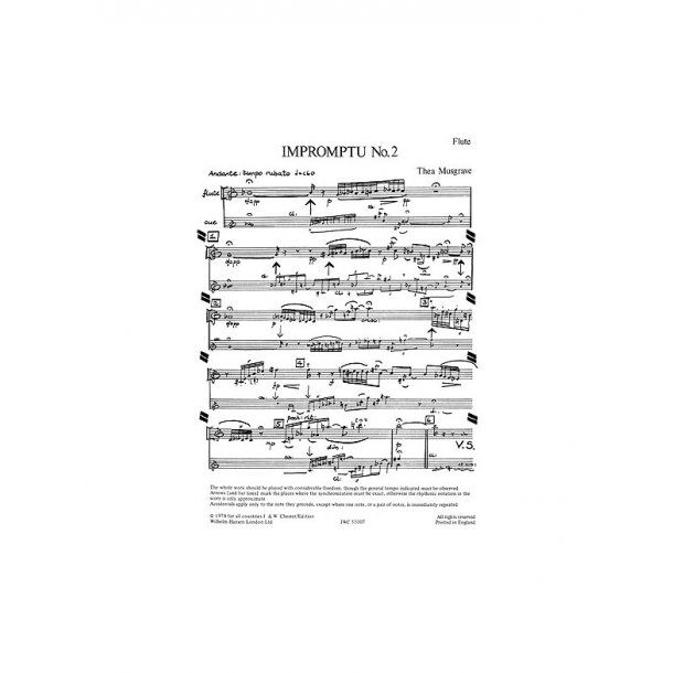 Thea Musgrave: Impromptu No.2 (Parts)