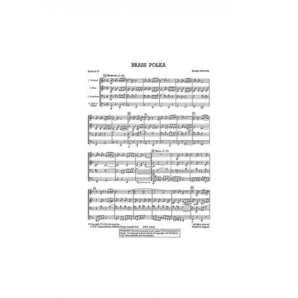 Joseph Horovitz: Brass Polka - Brass Quartet (Just Brass No.17)