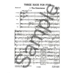 Scott Joplin: Three Rags For Brass Quintet (Just Brass No.25)
