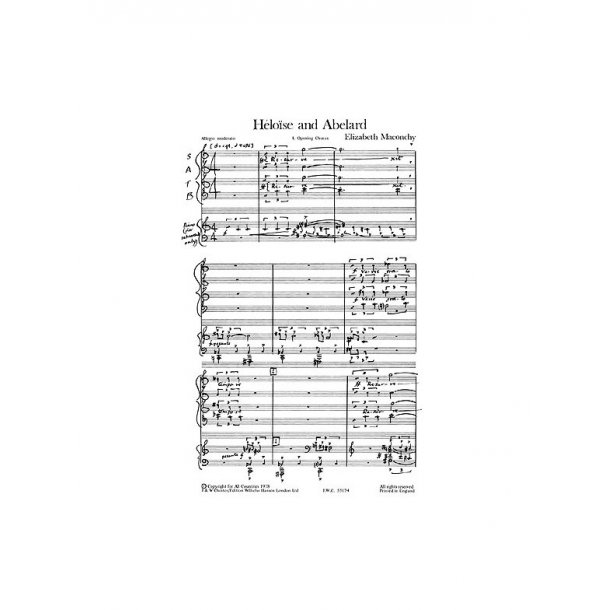 Maconchy: Heloise And Abelard (Vocal Score)