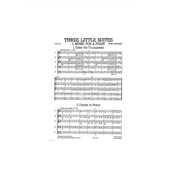 Junior Just Brass 02- Peter Lawrance: Three Little Suites