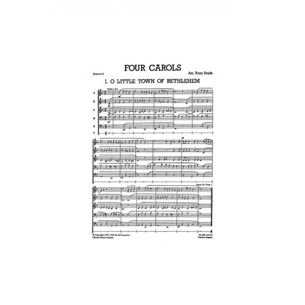 Junior Just Brass 03: Four Carols For Brass 5 Part
