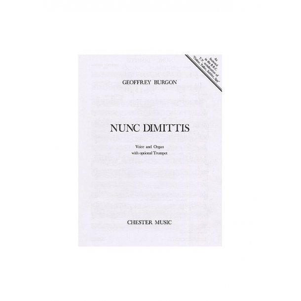 Geoffrey Burgon: Nunc Dimittis (Voice/Organ)
