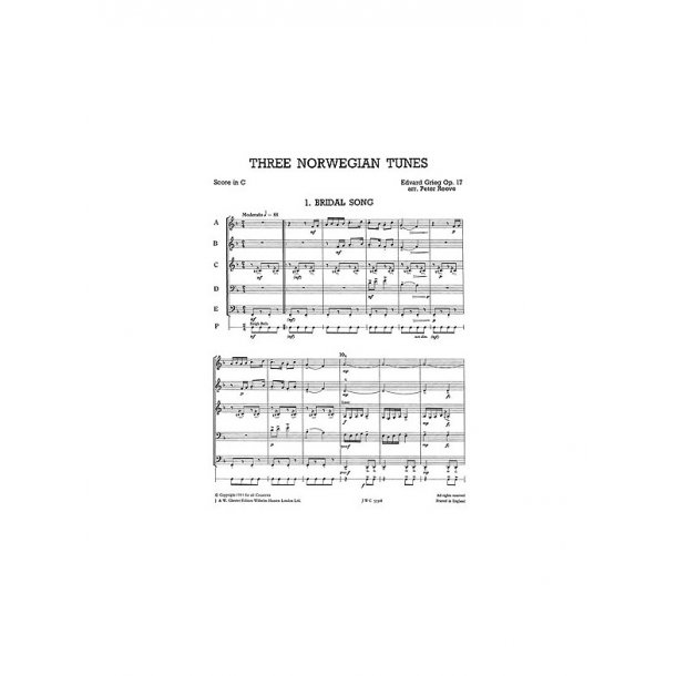 Junior Just Brass 07: Grieg 3 Norwegian Tunes 5 Part