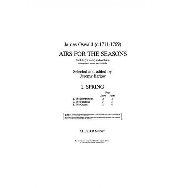 Oswald: Airs For The Seasons: No.1 Spring For Flute And Piano