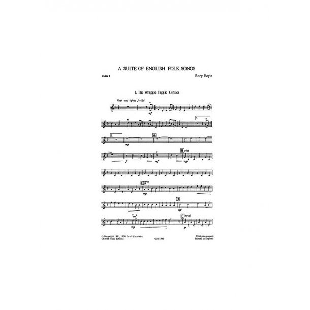 Playstrings Moderately Easy No. 1 Suite of English Folk Songs (Boyle)