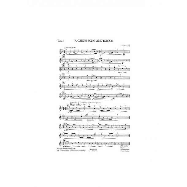 Playstrings Moderately Easy No. 3 Czech Song And Dance (Townsend)