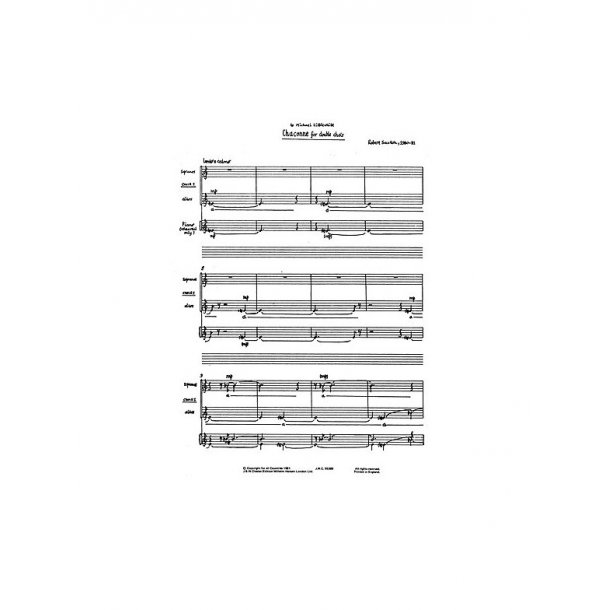 Robert Saxton: Chaconne for Double Choir
