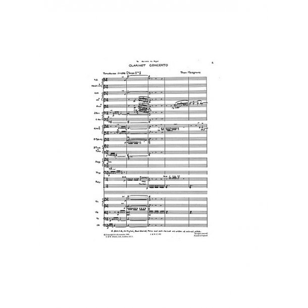 Thea Musgrave: Clarinet Concerto  (Full Score)