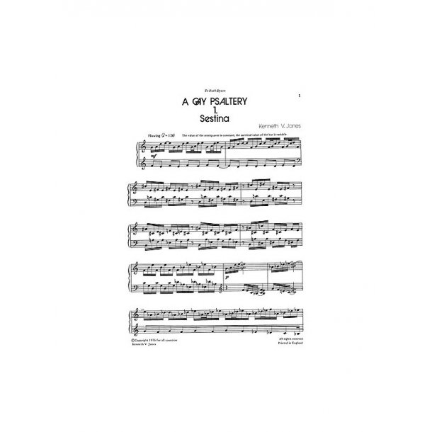 Jones: A Gay Psaltery for Harpsichord