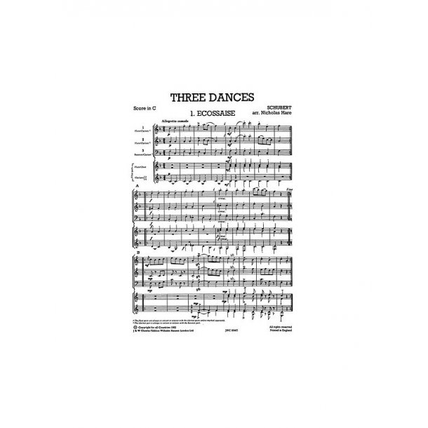 Mixed Bag No.15: Franz Schubert - Three Dances (Score/Parts)
