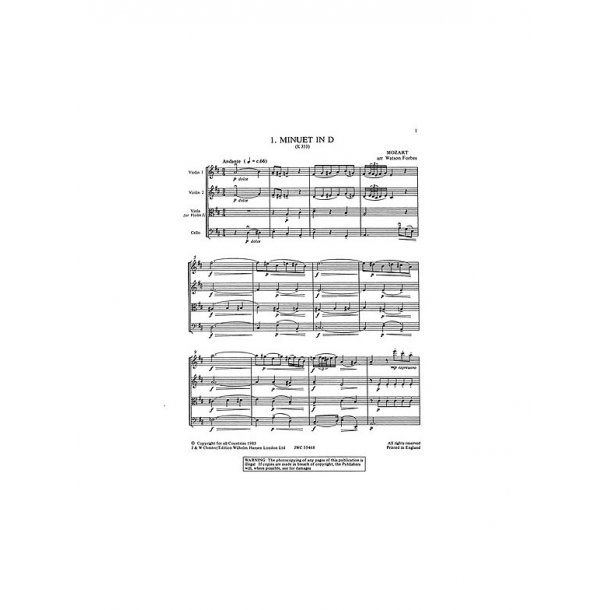 W. Forbes: Easy String Quartets Book 3 (Score Only)