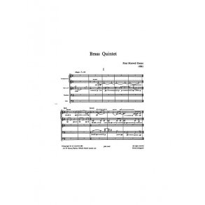 Peter Maxwell Davies: Brass Quintet Study Score