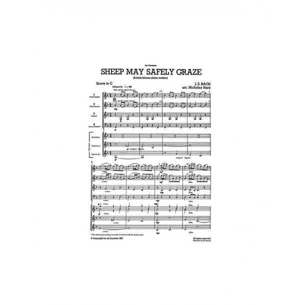 Mixed Bag No.17: J.S. Bach - Sheep May Safely Graze (Score/Parts)