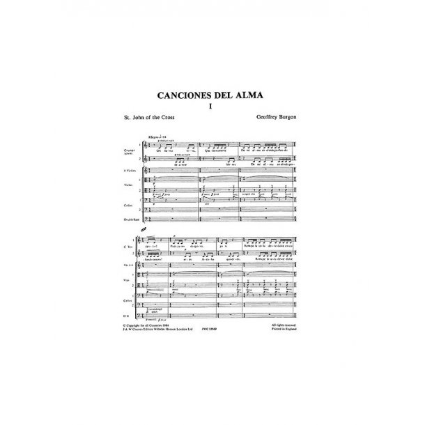 Geoffrey Burgon: Canciones Del Alma (Full Score)
