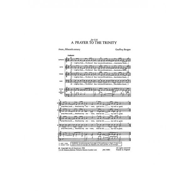 Geoffrey Burgon: A Prayer To The Trinity