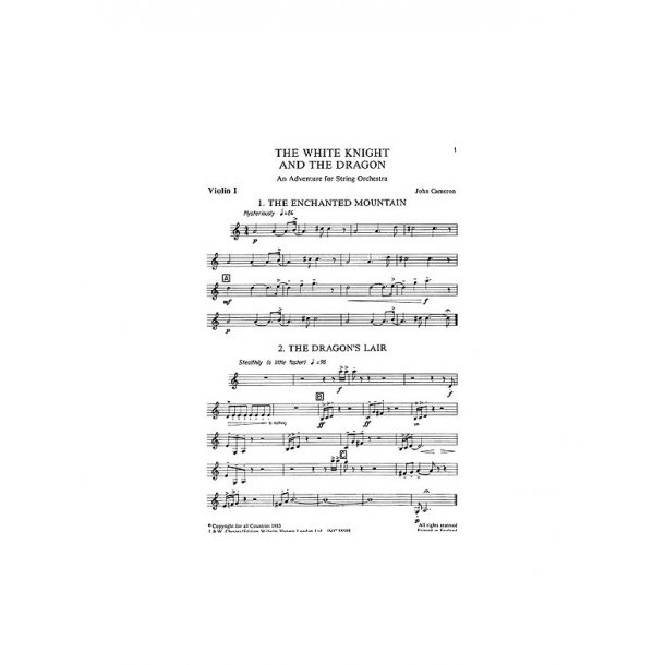 John Cameron: Playstrings Moderately Easy No. 7 White Knight And Dragon