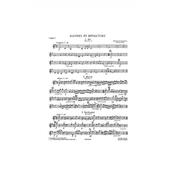 Playstrings Moderately Easy No. 9 Handel In Miniature