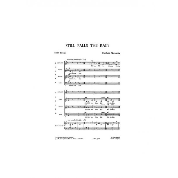 Maconchy: Still Falls The Rain for Double Choir