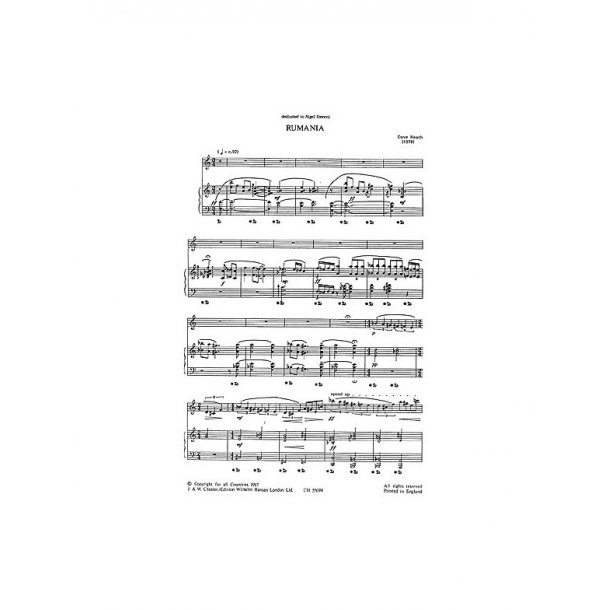 Dave Heath: Rumania For Violin And Piano