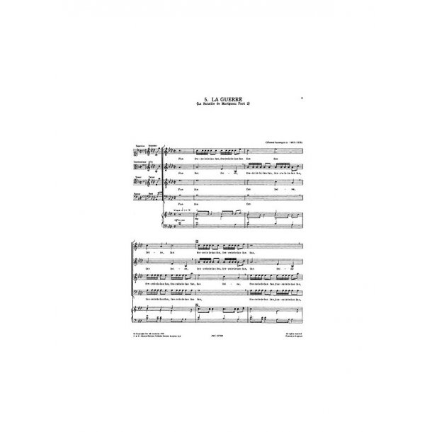 C Jannequin: La Guerre (La Bataille De Marignan-part 2) (SATB)