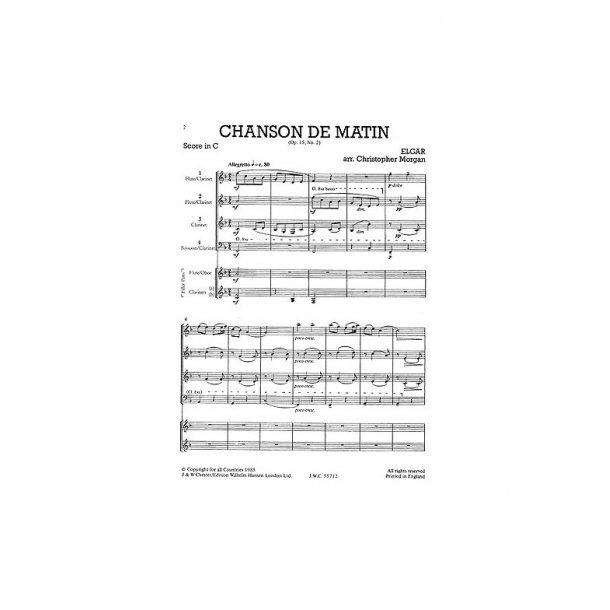 Mixed Bag No.25: Edward Elgar - Chanson De Matin (Score/Parts)