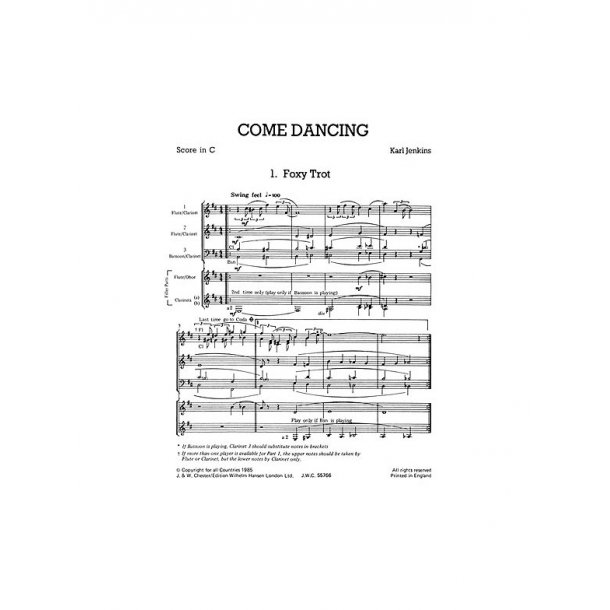 Mixed Bag No.27: Karl Jenkins - Come Dancing  (Score/Parts)