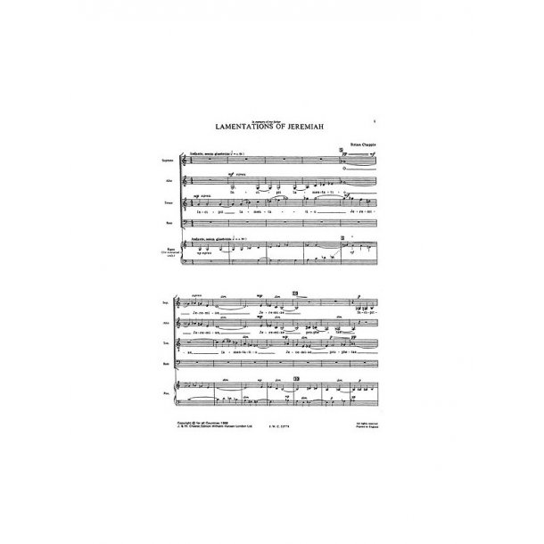 Brian Chapple: Lamentations of Jeremiah