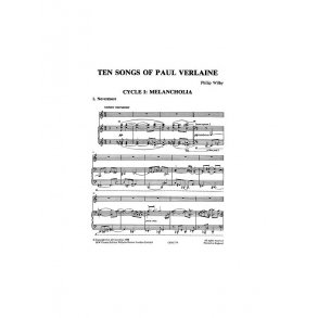 Philip Wilby: Ten Songs Of Paul Verlaine