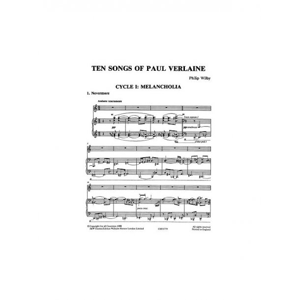 Philip Wilby: Ten Songs Of Paul Verlaine