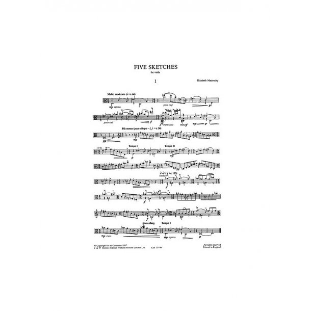 Elizabeth Maconchy: Five Sketches For Viola Solo