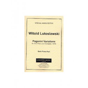Witold Lutoslawski: Paganini Variations For Solo Piano And Orchestra (Piano Part)