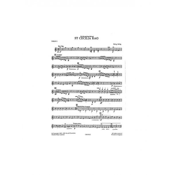 Playstrings Moderately Easy No. 14 St. Cecilia Rag (Wilby)