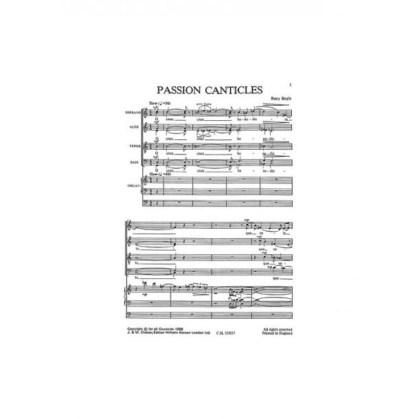 Rory Boyle: Passion Canticles