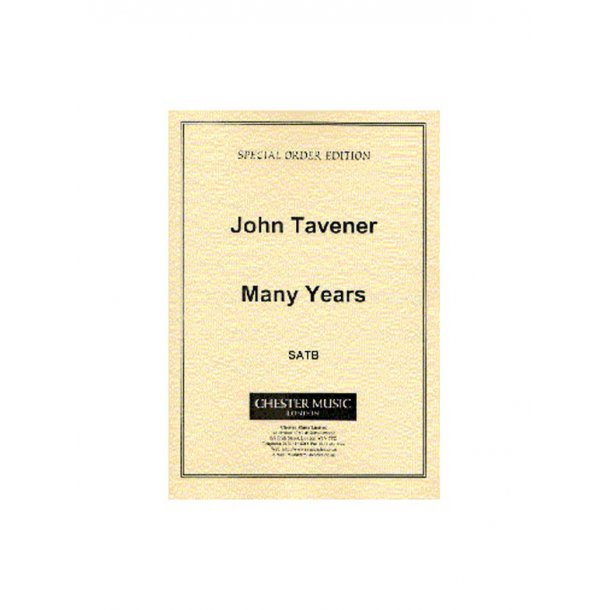 John Tavener: Many Years