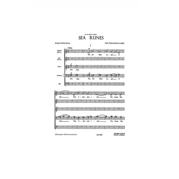 Peter Maxwell Davies: Sea Runes