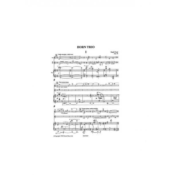 Hugh Wood: Horn Trio Op.29 (Score/Parts)