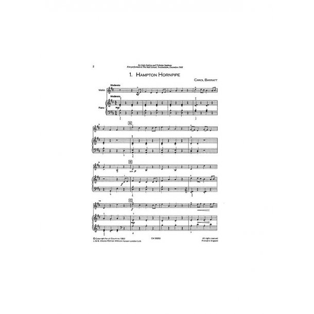 Carol Barratt: Briarwood Suite For Violin And Piano