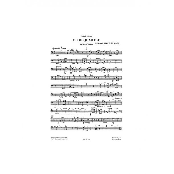Lennox Berkeley: Oboe Quartet Op. 70 (Parts)