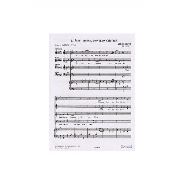 John Browne: Jesu, Mercy, How May This Be?