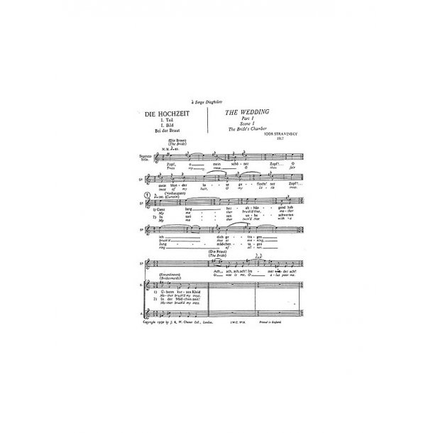 Igor Stravinsky: Les Noces (Chorus Part- English/German)