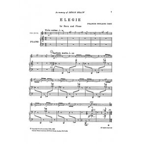 Francis Poulenc: Elegie