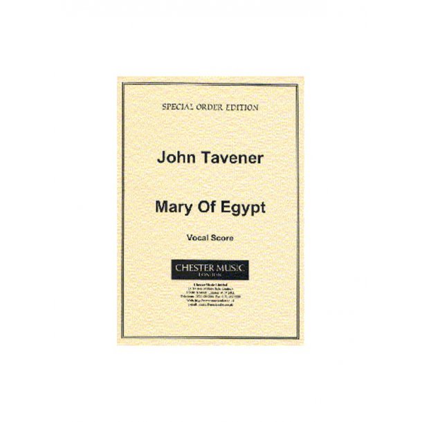 John Tavener: Mary Of Egypt (Vocal Score)