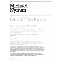 Michael Nyman: Out Of The Ruins