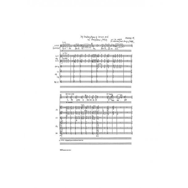 Nyman: Self Laudatory Hymn Of Inanna (Score)